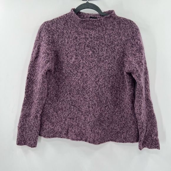 Eileen Fisher Mock Neck Italian Yarn Sweater Sz M - Picture 1 of 3